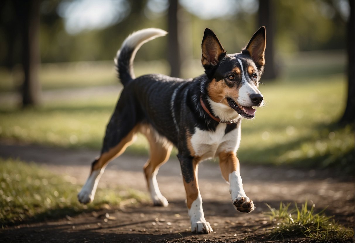 A male dog showing aggression, excessive marking, or roaming